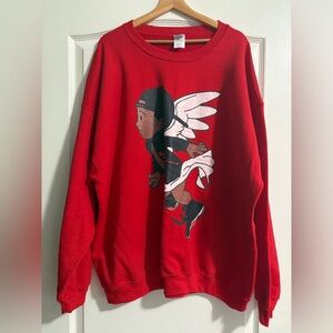 SNDVL Sole Boy ‘Bred 11” Red Crewneck Sweatshirt in size 2X